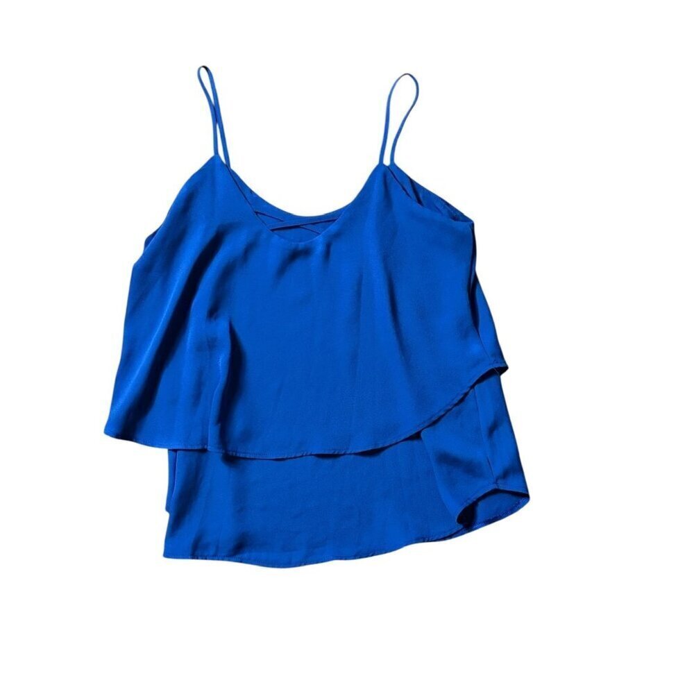 Alya Women's Royal Blue Thin Strap Short Top - Picture 2 of 6